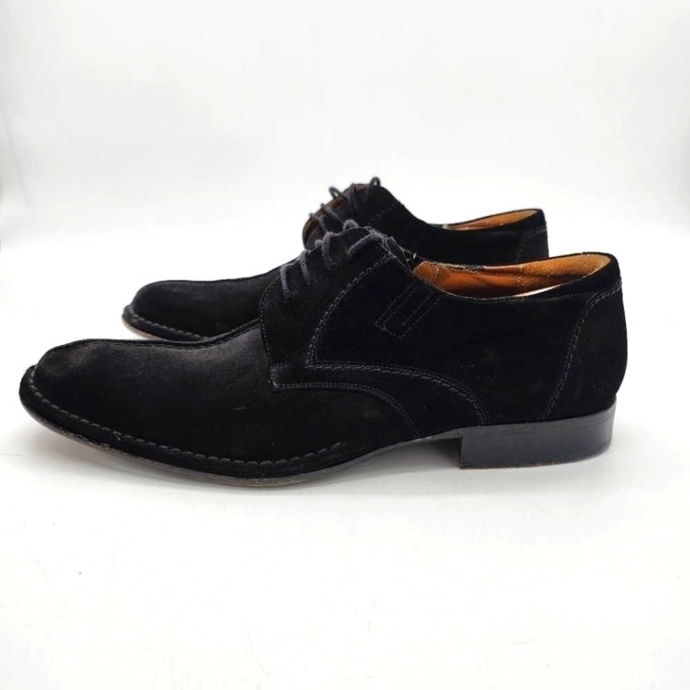 Mezlan Men's Rusty Oxford 100% Suede and Calfskin Shoes Size 10M Black